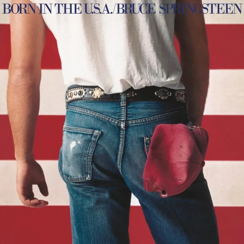 Doce canciones, siete de ellas en el top 10 estadounidense, y un tema título que medio mundo entendió al revés: Born in the U.S.A. de Springsteen en vinilo