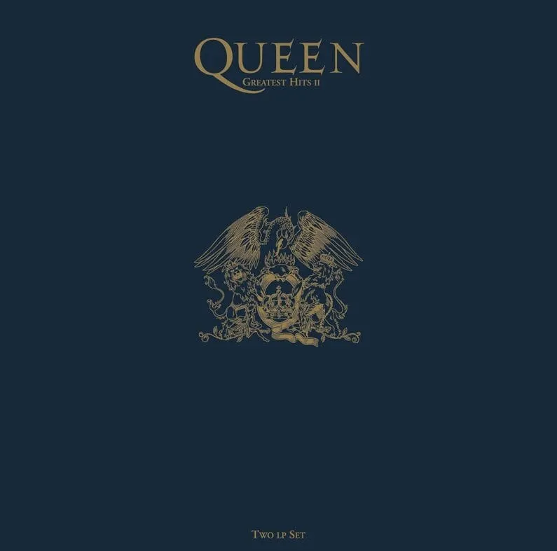 Portada del doble vinilo Greatest Hits II de Queen