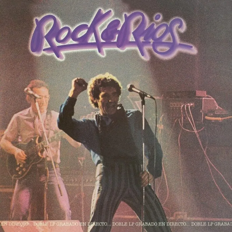 Portada del disco en directo Rock & Ríos de Miguel Ríos